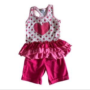 Pink & White polka dot set